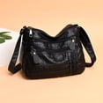 thumbnail image 2 of Bolso cruzado con múltiples bolsillos para mujer Bolso bandolera de cuero PU Negro Zulema Bolsos cruzados, 2 of 8