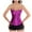 Purple, variant on JIKNTTR Corset Tops for Women Satin Lace Up Corset Top Plus Size Gothic Corset Overbust Shapewear Bustier Corset Trendy Outfits
