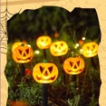thumbnail image 4 of Lámpara solar impermeable para exteriores con forma de calabaza para festival de Halloween, para jardín, patio, paisaje, vacaciones, 5 unidades por juego, 4 of 5