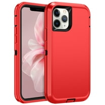 I-HONVA Compatible with iPhone 11 Pro Case,3-Layer Military Grade Drop Protection Anti-Slip Bumper Rugged Shockproof Dustproof Protection 5.8 inch Phone Case,Red Black