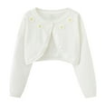 thumbnail image 2 of Rvasteizo Girls Cardigan Floral Thin Knit Button Long Sleeve Soft Outerwear for 18Months to 14Years Teen Girls, 2 of 4