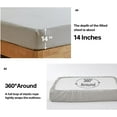 thumbnail image 4 of Simple&Opulence 100% French Linen Sheet Set Breathable Durable for Hot Sleepers Bedding 4 Pcs Set-1 Flat Sheet,1 Fitted Sheet,2 Pillowcases with Hemstitch Lace Embroidery Design (Linen, King), 4 of 8