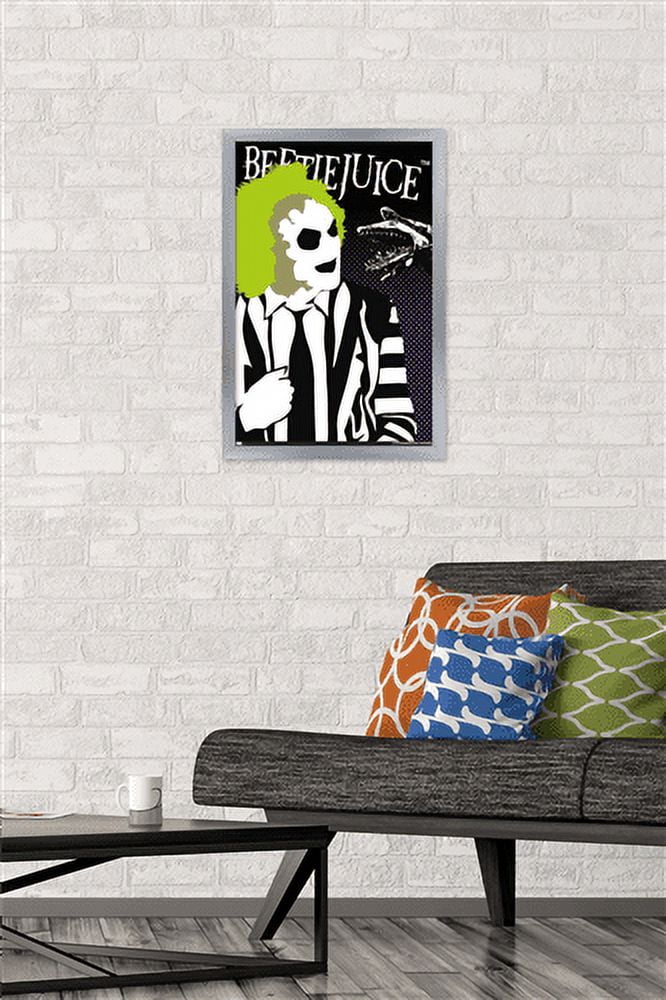 Beetlejuice - Vector Wall Poster, 14.725" x 22.375", Framed