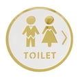 thumbnail image 1 of Señal de WC, señal de WC, señalización de puertas de baño, señales de puertas de baño, símbolos de baño para empresas, tiendas, cafeterías, público. Estilo D, 1 of 8
