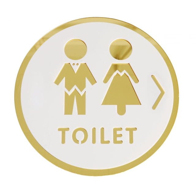 Señal de WC, señal de WC, señalización de puertas de baño, señales de puertas de baño, símbolos de baño para empresas, tiendas, cafeterías, público. Estilo D