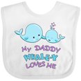 thumbnail image 3 of Inktastic My Daddy Whale-y Loves Me Boys or Girls Baby Bib, 3 of 4