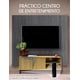 thumbnail image 4 of RED VELVET Mueble para TV Moderno, Color Madera Clara, 2 Estantes y 2 Puertas, Base Metálica Negra, 4 of 7