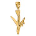 thumbnail image 4 of 14K Gold Polished 3D Jet Pendant Jewelry FindingKing, 4 of 5