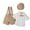 N302-Khaki, variant on RMGVDSD Baby Boy Clothes Suit Infant Toddler Gentleman Outfits Short Sleece Shirt With Bowtie Suspenders Shorts Beret Baby 3 Piece Set 6-12 Months