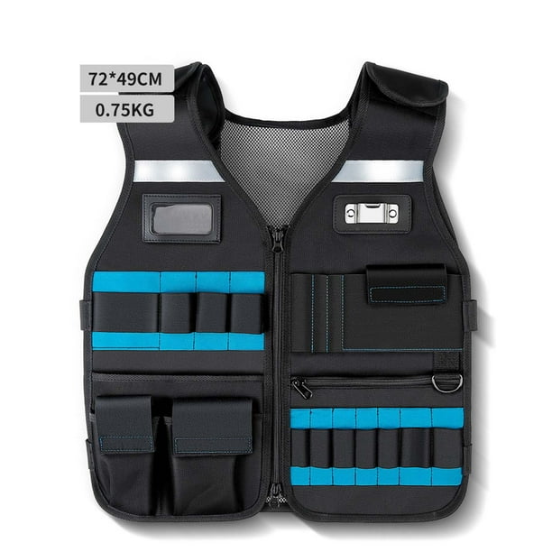 Tool Vest with Pockets Safety Work Vest Oxford Cloth Tool Pouch