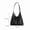 Black, variant on Women's Large Braided PU Tote Bag, Soft Magnetic Work Shoulder Handbag with Zip Pocket