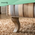 thumbnail image 6 of Modern Accent Chair, Linen Armchair Striped Wingback Upholstered Single Sofa Chair with Rivets, Lounge Chair with Wood Legs for Living Room, Bedroom, Apartment - Blue, 6 of 10