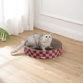 thumbnail image 3 of THE LICKER STORE Nelson 20.13" Modern Cardboard Round Bowl Cat Scratcher with Catnip, Berry Cherry, CSR1010D, 3 of 6