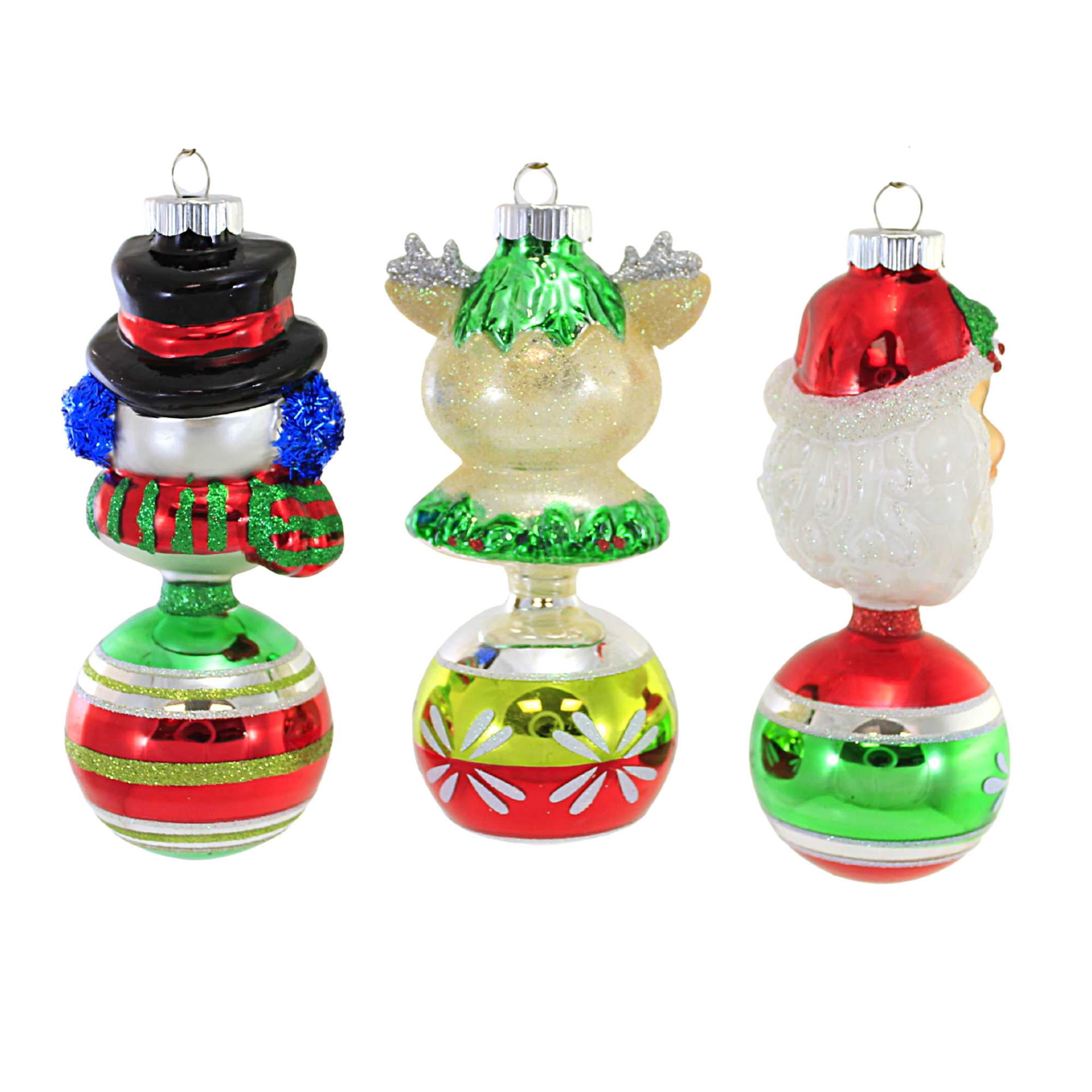 Christopher Radko Shiny Brite Pinecone Ornaments - 12 Glass Ornaments, 1.75" Each