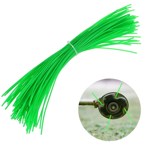 Uxcell 100-Pack Pre-Cut Trimmer Line, 0.095 Inch x 12 Inch Round Nylon String, Replacement Line for Trimming Grasses and Weeds [Green]