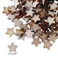 thumbnail image 4 of 100 Pieces/Set Star Shape Wood Slices Kit Rustic Wood Cutout Crafts Supplies, 4 of 7
