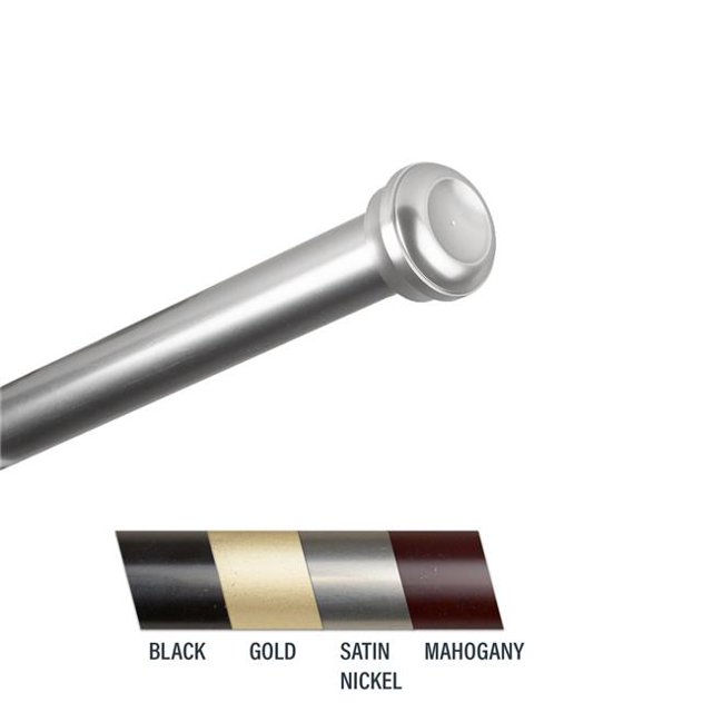 Central Design 100-68-285 Cillo Tringle à Rideaux de 1 Po, 28-48 Po - Nickel Satiné