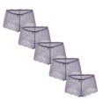thumbnail image 1 of Gibobby Braguita cintura alta Bragas de mujer Sexy Bikini breve 5 uds bóxer ropa interior sin costuras mujer encaje surtido Ultra bragas de mujer(Morado， XXXXL), 1 of 3