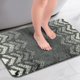 thumbnail image 2 of REGALWOVEN Alfombrilla de baño absorbente, alfombra de baño con patrones geométricos, alfombra antideslizante para cocina, ducha, gris oscuro 16" x 24", 2 of 6