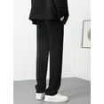 thumbnail image 2 of Summer Men Straight Casual Pants 2023 New Korean Fashion Suit Pant Semi-Wide Banded Waist Slacks Male Baggy Long Trousers, 2 of 5