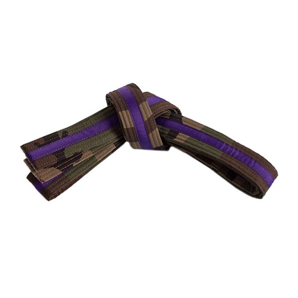 The Bold Look Camo Martial Arts Karate Belt with Colored Stripe