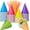 Rainbow, variant on 100 Sets 6 oz Disposable Snow Cone Cups with Spoon Straws Leakproof Shaved Ice Supplies for Slush, Ice Cream, Summer Parties, Hawaiian Luau, Birthday Celebration - Rainbow Colors
