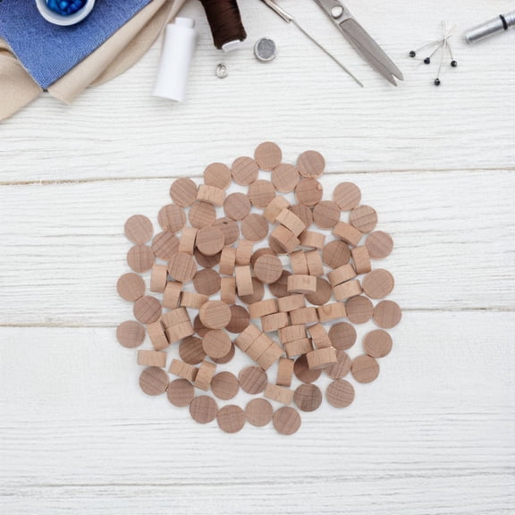 WEAVILUX Wooden Embellishment Small Wood Rounds For Crafts 200Pack