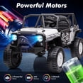 thumbnail image 6 of Sakiyr 2 Seater Ride On Truck Car, 24V Battery Powered Electric Vehicle Toy with Remote Control, 19" Extra Wide Seat, 2 Motors, Led Lights, Music, Enhanced Suspension, 6 of 7