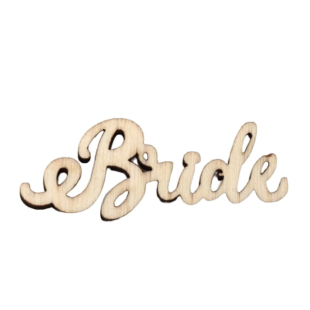 Billuyoard Paquete de 60 Mini rodajas de madera, adornos de letras de madera, regalos de novia, Color de registro, estilo Simple, manualidades para álbum Decoración del hogar Billuyoard HA011623-00