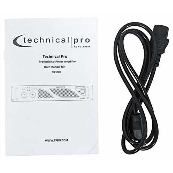 Technical Pro PX3000 Professional 2U 2-Channel 3000 Watt Power DJ Amplifier