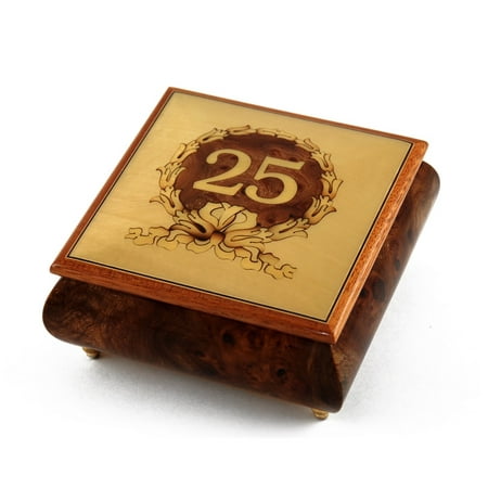 Handcrafted 25th Anniversary or Birthday with Ornament Frame Musical Jewelry Box - I Dreamed A Dream