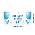 thumbnail image 3 of LUUFILx Oh Baby Boy Banner Newborn Event Backdrop Baby Shower Gender Reveal Party Supplies Decorations Photo Props Celebration Photographic Background, 3 of 8