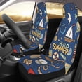 thumbnail image 3 of Haiem Marine Nautical Printed Car Seat Covers Set of 2, Universal Fit Car Seat Covers,Protective Seat Covers,Comfortable Car Seat Covers, Easy Installation Seat Covers, 3 of 9