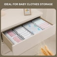 thumbnail image 4 of DIMJ Drawer Organizers Clothes, Set of 4 Dresser Organizer Bins, Fabric Closet Organizers and Storage, Shallow Drawer Dividers for Nursery, Clothing, Baby Clothes, Socks, Underwears, Tie (Beige), 4 of 10