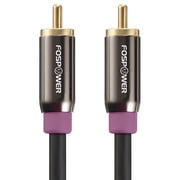 FosPower Subwoofer Cable Audio RCA to RCA (25 Feet), 24K Gold Plated 1-Male to 1-Male Dual Shielded Cord