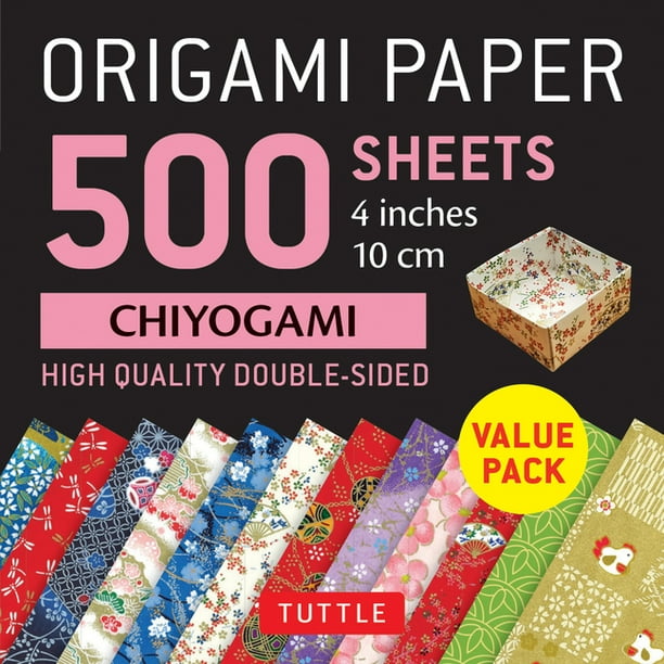 Origami Paper 500 Sheets Chiyogami Patterns 4 10 Cm Tuttle Origami Paper High Quality Double Sided Origami Sheets Printed With 12 Different Designs Other Walmart Com Walmart Com
