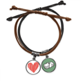 thumbnail image 1 of Corazón graffiti el día de San Valentín Pulsera Cuerda Mano Cadena Cuero Dinero Pulsera Unbranded M, 1 of 2