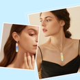 thumbnail image 7 of 20Pcs 2 Colors Alloy Open Back Bezel Big Pendants For DIY UV Resin Epoxy Resin Pressed Flower Jewelry Rectangle Mixed Color 60.5x14x1.5mm Hole: 4x2mm 10pcs/color, 7 of 7