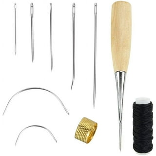 Ouligay 10pcs Leather Needle and Thread Kit, Upholstery Sewing Kit