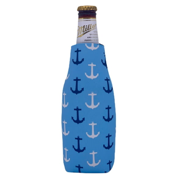 Anchor Nautical Pattern Beer Bottle Coolie