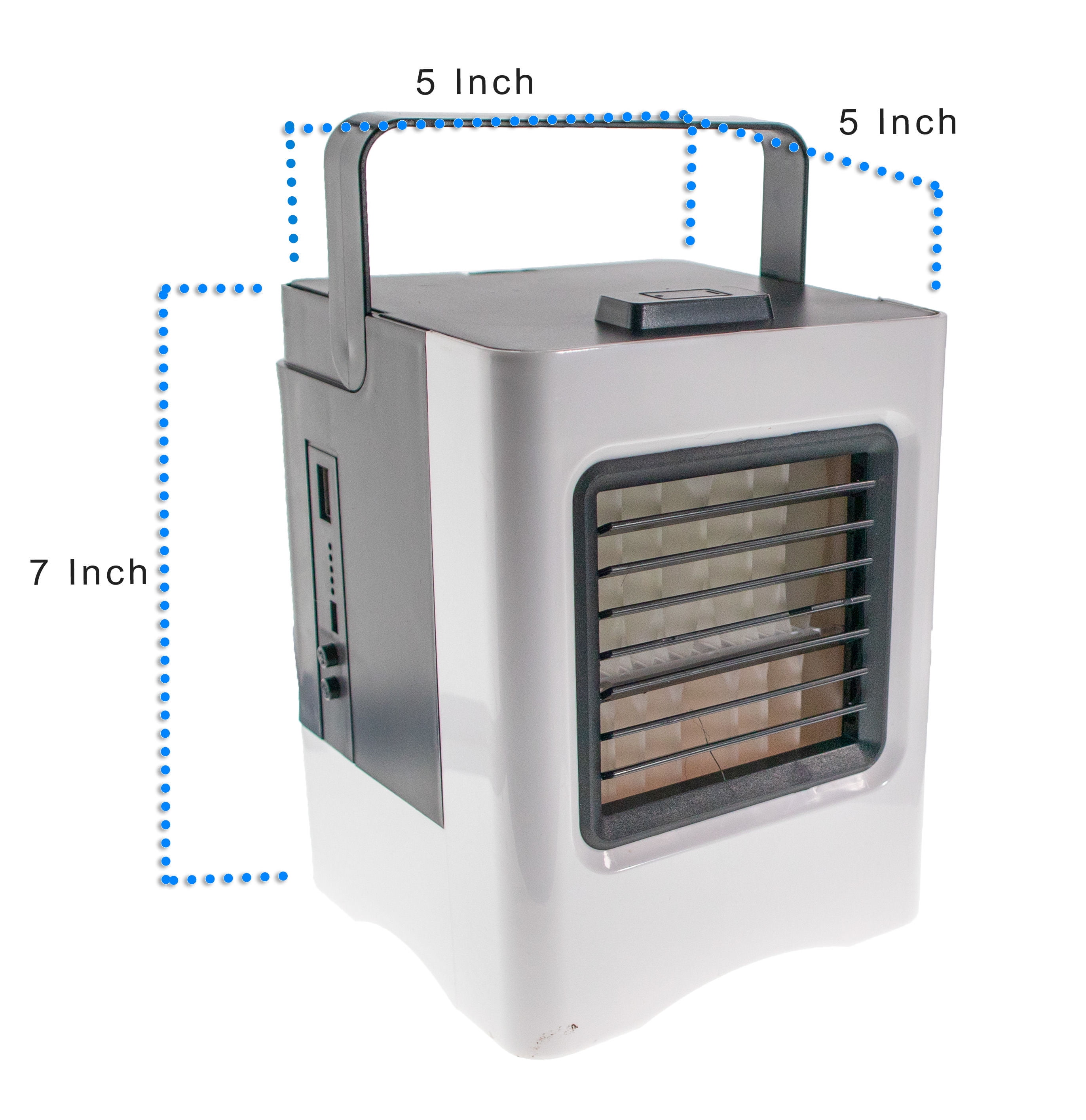 Premium Polar Personal Space Evaporative Air Conditioner Cooler - Portable Battery Powered, Power Bank - Charges Cell Phones, Humidifier & Fan (5-1) - Movable Vents
