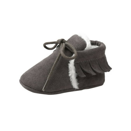 Lavaport Newborn Baby Boy Girl Moccasins Shoes Fringe Soft Soled PU Suede Non-slip Footwear Crib Shoes First Walker