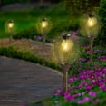 thumbnail image 2 of Collasis Solar Pathway Lights Outdoor, 4 Pack LED Solar Lights for Outside, IP65 Waterproof Landscape Lighting, Solar Powered Decorative Lights for Yard, Patio, Walkway, Driveway Decor, 2 of 8