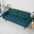 thumbnail image 6 of Gewnee Mid-Century Modern Green Sofa - Solid Eucalyptus Wood Frame, 500 lbs Capacity, S-Shaped Springs for Apartments, Living Rooms, Studies, 6 of 16