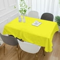 thumbnail image 5 of GZHJMY Yellow Solid Color Tablecloth, Rectangle Waterproof Washable Polyester Table Cover for Picnic Dinner Holiday Party Decor, 60 x 90 Inch, 5 of 7