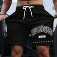 thumbnail image 2 of Men's Casual Shorts For Everyday Relaxation And Street Style With Letter Print Wardrobe, 2 of 4