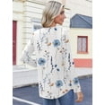 thumbnail image 6 of Zeagoo Womens Tops Dressy Casual Beach Vacation Clothes for Women Business Casual Long Shirts V Neck Tee Shirt Ladies Top and Blouses Ethnic Style, 6 of 7