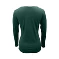 thumbnail image 4 of Womens Athletic Tops Long Sleeve Compression Shirt Women Short Sleeve T Shirts Womens Long T Shirts Pack Sleeved Sleeves Women Loose Workout Shirt And Set Green XXL, 4 of 5