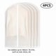 thumbnail image 1 of Dust-proof Portable Clothes Bags Set Translucent Garment Cover Full Zipper Lightweight for Suit Shirt Gown Dress Coat 60*120cm, 1 of 4