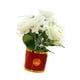 thumbnail image 2 of Ramo de rosas artificiales sedosas en maceta, arreglo floral tipo bonsái. Blanco, 2 of 9